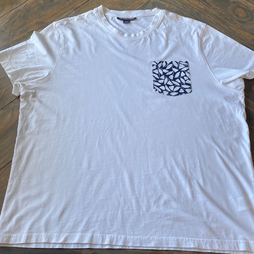 Men’s Michael Kors pocket tee, white. Size XL